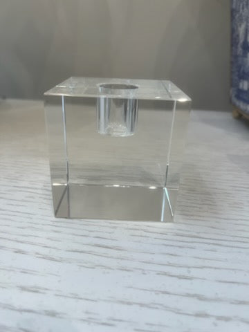 Square Crystal Candle Holder-NP