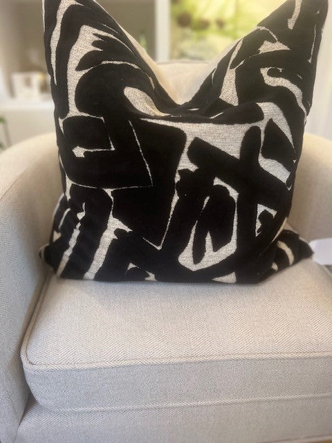 Abstract Black/White Pillow-CM
