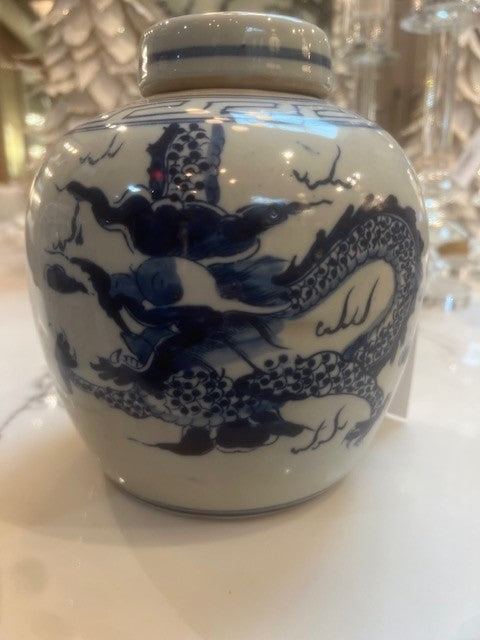 Blue and White Dragon Jar(Small)- HB