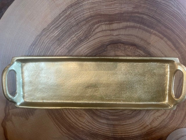Rectangular Alum Gold Tray-CM