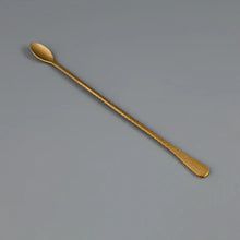 Load image into Gallery viewer, Long Gold Hammered Spoon-BE
