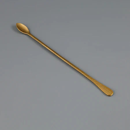 Long Gold Hammered Spoon-BE