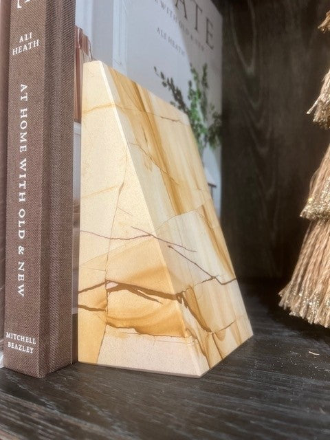 Natural Marble Book Ends-HB