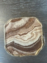 Load image into Gallery viewer, Agate Coaster Brown SS
