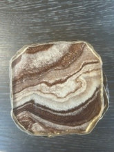 Load image into Gallery viewer, Agate Coaster Brown-WD
