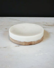 Load image into Gallery viewer, Marble Soap Dish, Wood Base AE
