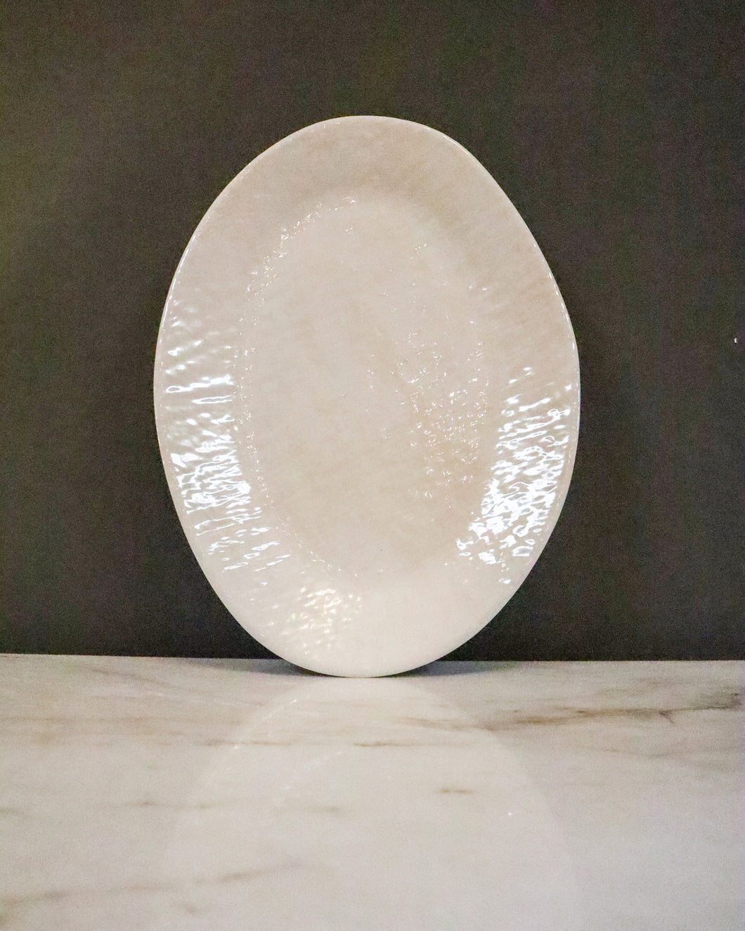 White Melamine Serving Plate